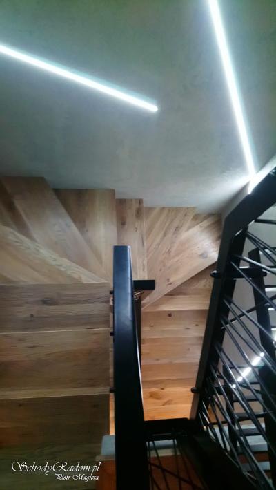 Nowoczesne schody, tralki druciane, galeria N1