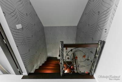 Schody gięte, kute tralki, galeria G09